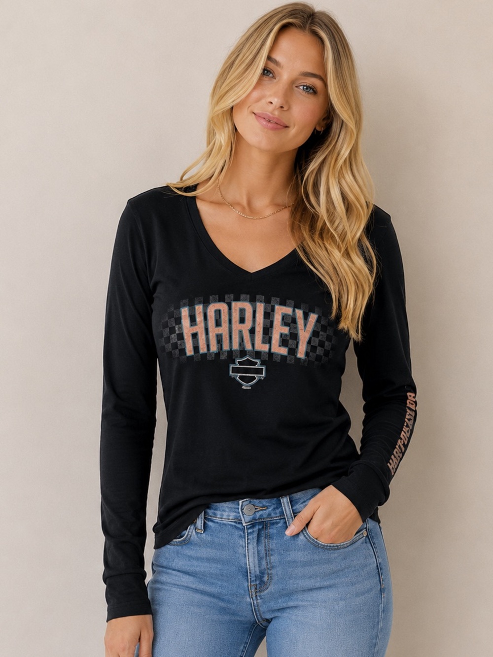 HARLEY DAVIDSON Gulf Coast Ft Walton Beach Florida long sleeve T-shirt size M